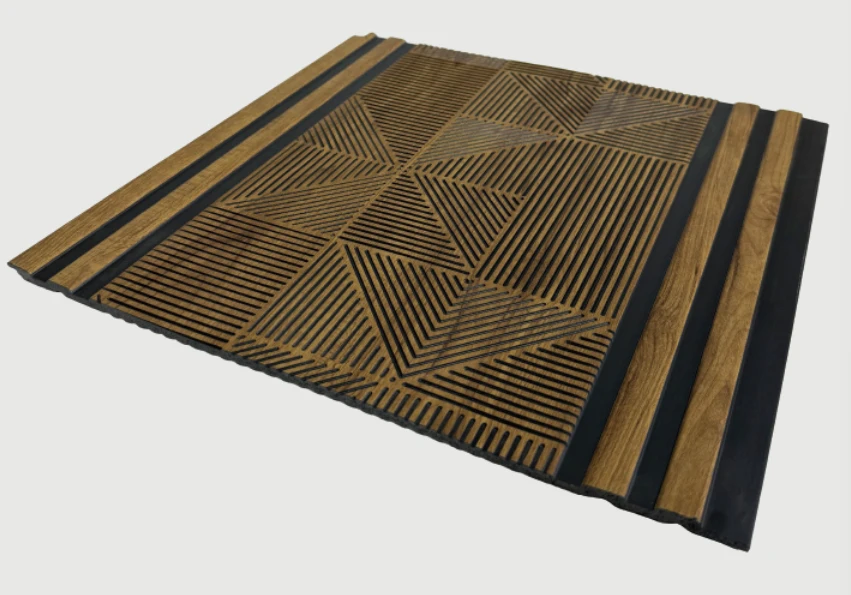 Retro Wood Gold Accent PS Interior Wall Panel suppliers