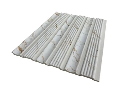 Eleganti Irħam Finish PS Wall Panel għall-Ħitan tal-Ħajja, Lukanda U Uffiċċju