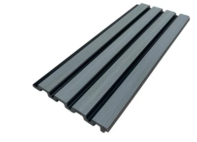 Kwalità Għolja Griż PS Wall Panel 3D Fluted Kisi tal-ħajt dekorattiv għal Disinn Intern Modern