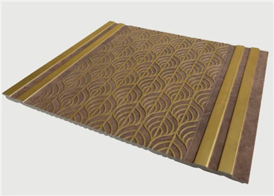 Retro Wood Gold Accent PS Intern Wall Panel